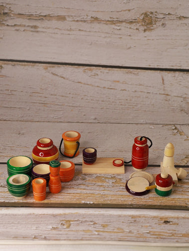 Channapatna Wooden Toy - Cooking Set