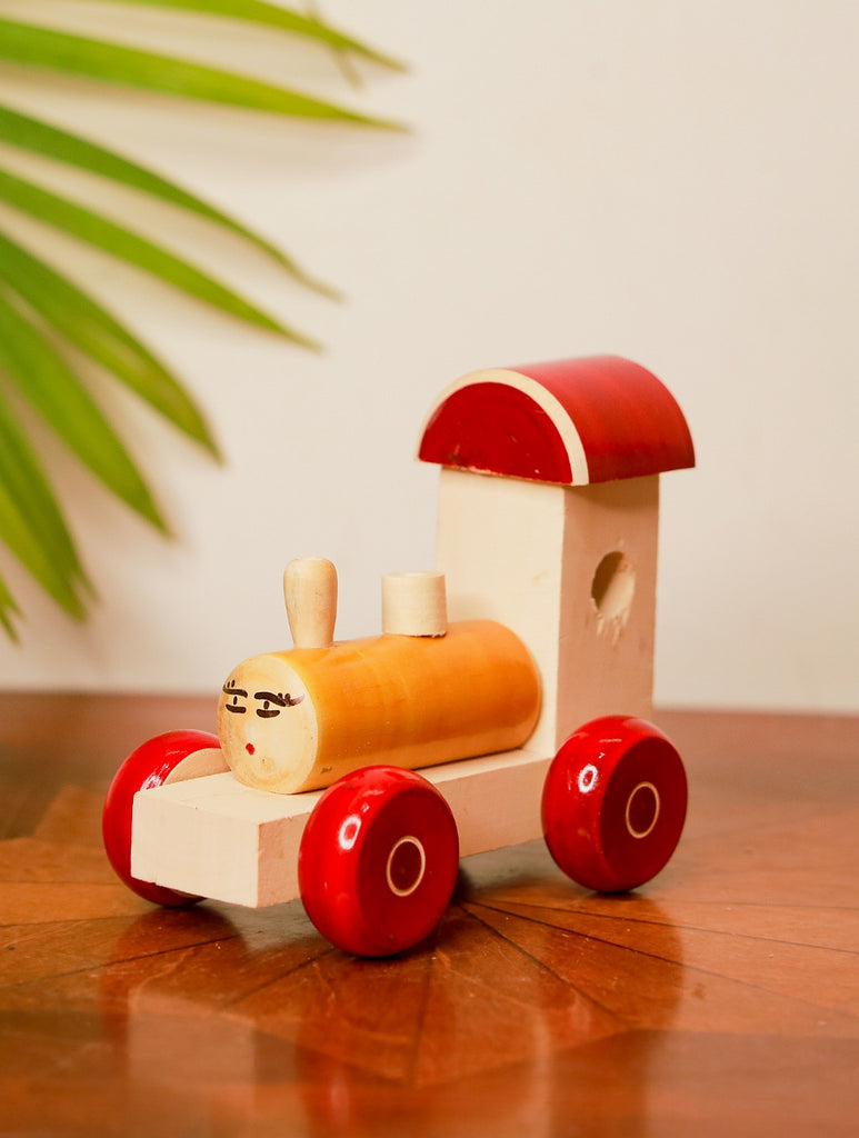Channapatna Wooden Toy - Engine, Yellow