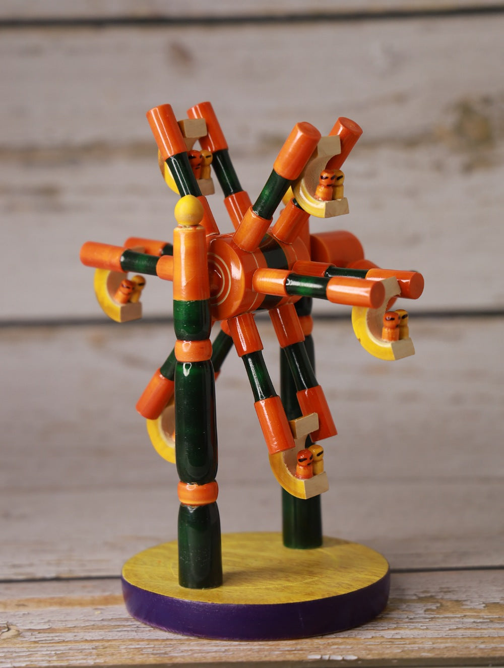 Load image into Gallery viewer, Channapatna Wooden Toy - Giant Wheel, Orange