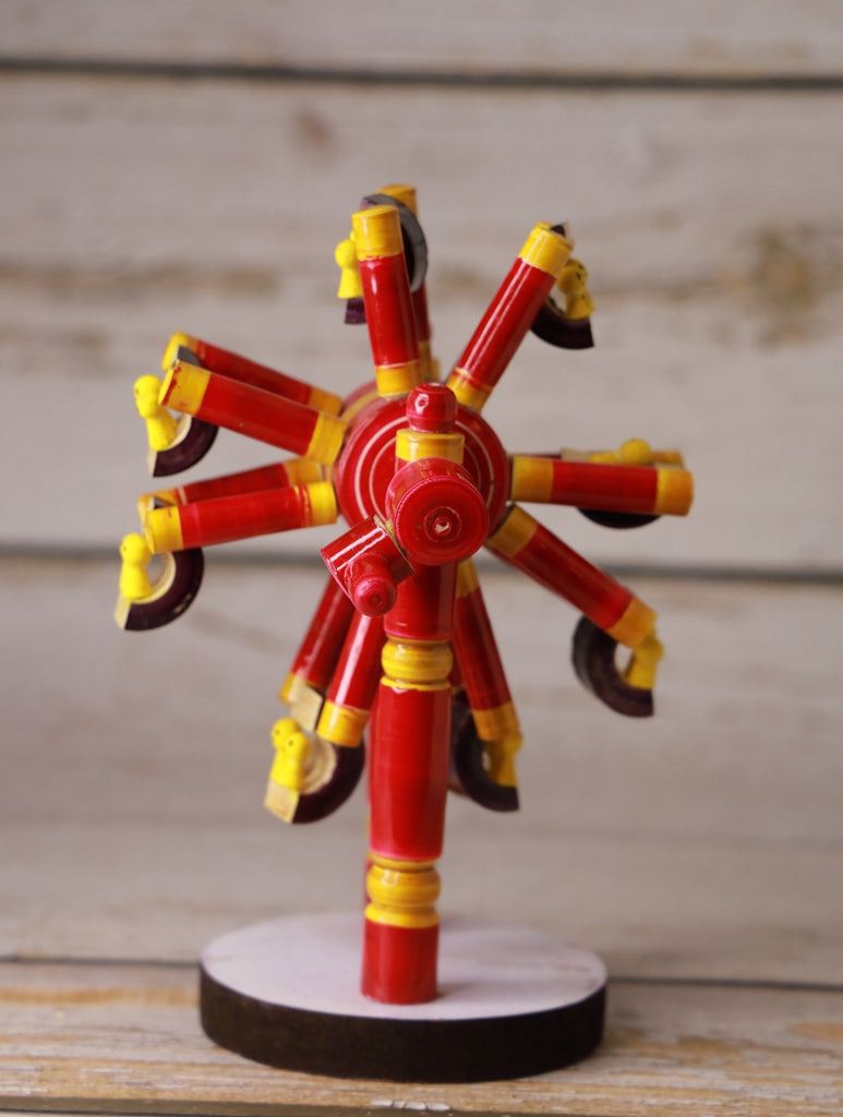Channapatna Wooden Toy - Giant Wheel, Red