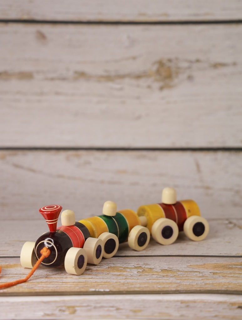 Channapatna Wooden Toy - Pull Along Engine