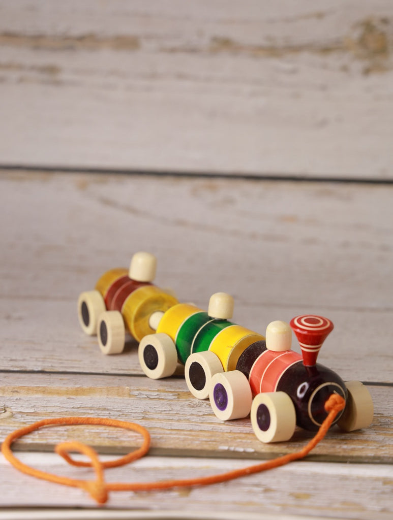 Channapatna Wooden Toy - Pull Along Engine