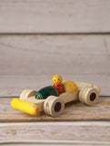 Channapatna Wooden Toy - Racing Car, Yellow