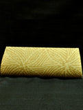 Clutch Bag, Leaf Design, Beige & Gold