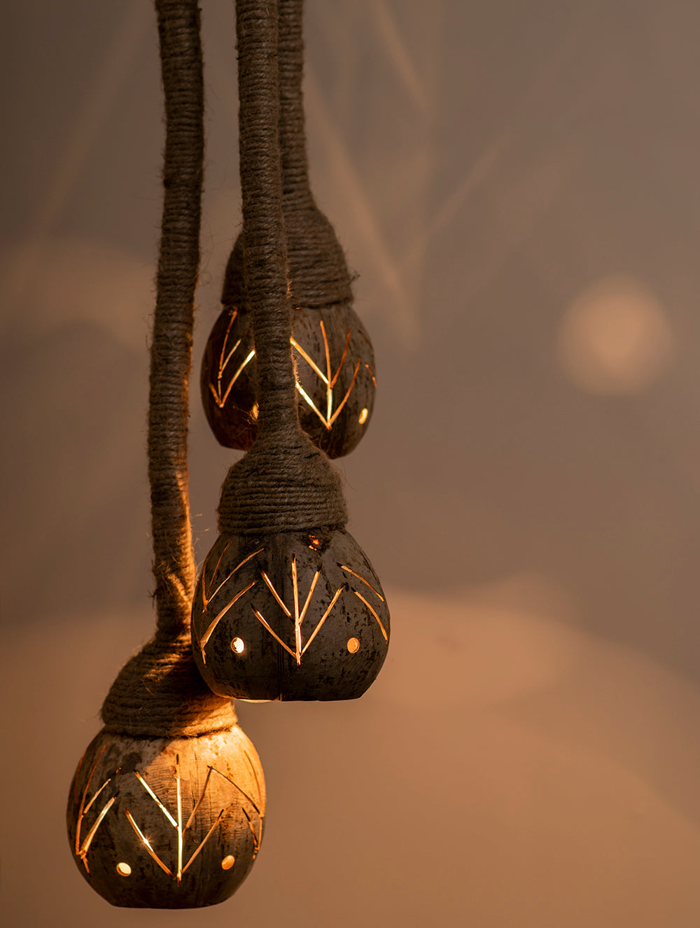 Coconut Craft Hanging Tier Lamp (3 Tier)