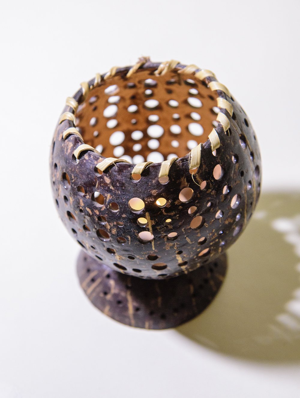 Coconut Craft Tea Light Holder - Circles