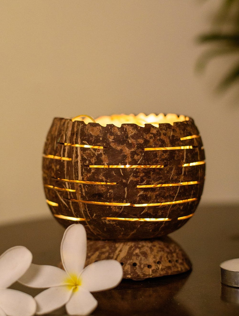 Coconut Craft Tea Light Holder - Slits