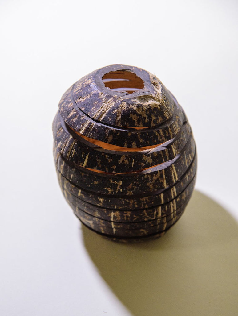 Coconut Craft Tea Light Holder - Spiral