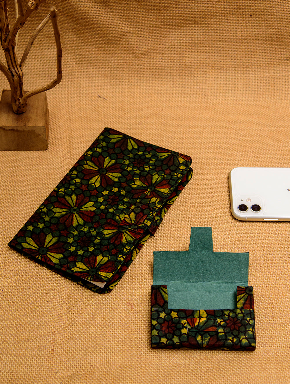 Cotton Block Print Diary & Visting Card Holder