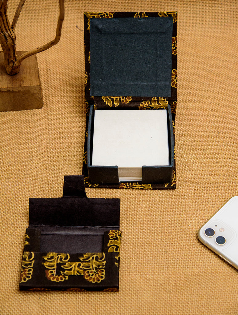 Cotton Block Print Memo Box & Visting Card Holder