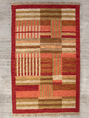 Handwoven Kilim Rug (8 x 5 ft) - Geometric - The India Craft House 