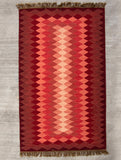 Handwoven Kilim Rug (6 x 4 ft) - Zigzags
