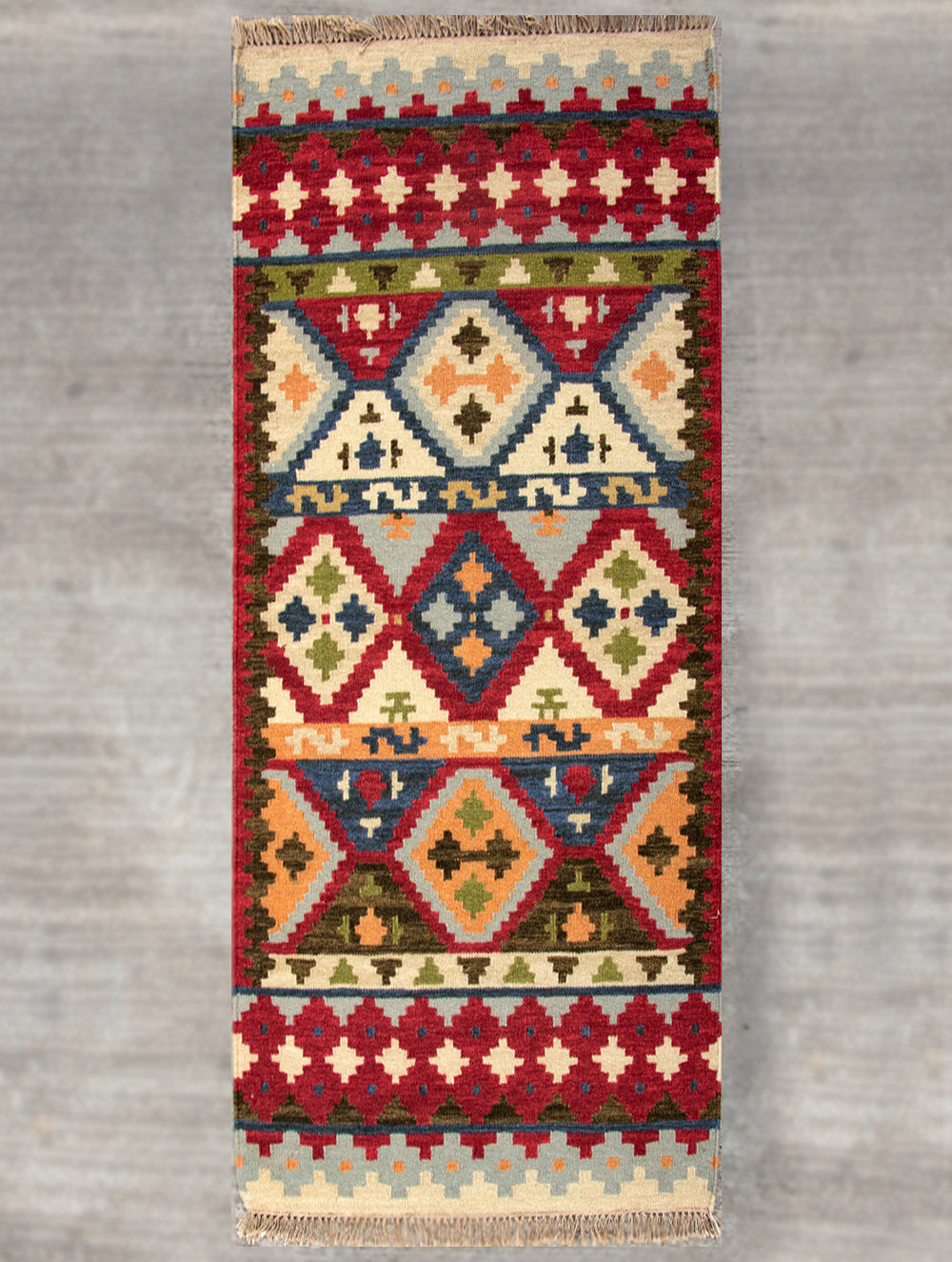 Load image into Gallery viewer, Handwoven Kilim Long Runner Rug (6 x 2 ft) - The India Craft House 