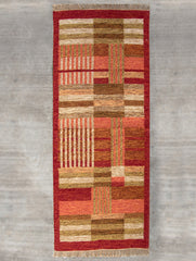 Handwoven Kilim Long Runner Rug (6 x 2 ft) - Geometric - The India Craft House 