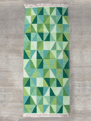 Handwoven Kilim  Long Runner Rug (6 x 2 ft) - Geometric - The India Craft House 