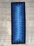 Handwoven Kilim Long Runner Rug (6 x 2 ft) - Zigzags