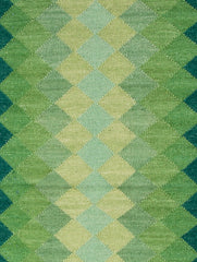 Handwoven Kilim Long Runner Rug (6 x 2 ft) - Zigzags - The India Craft House 