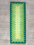 Handwoven Kilim Long Runner Rug (6 x 2 ft) - Zigzags