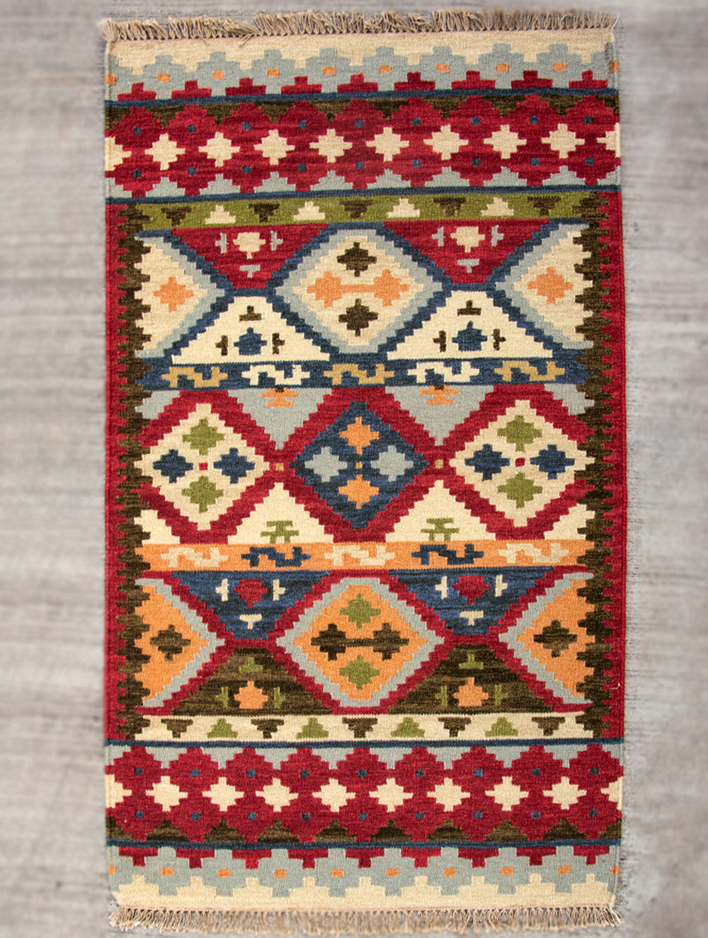 Handwoven Kilim Rug (5 x 3 ft) - The India Craft House 