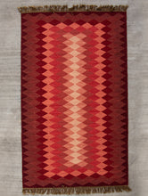 Load image into Gallery viewer, Handwoven Kilim Rug (5 x 3 ft) - Zigzags - The India Craft House 