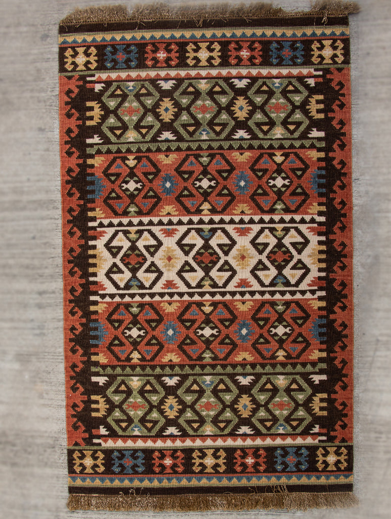 Exclusive Handwoven Kilim Rug (5 x 3 ft) - The India Craft House 