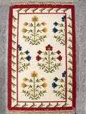 Handwoven Kilim Rug (5 x 3 ft) - Floral