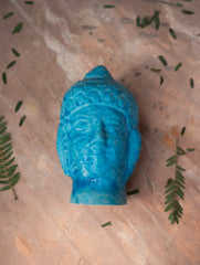 Delhi Blue Art Pottery Curio - Buddha Head
