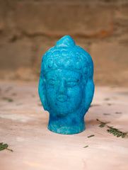 Delhi Blue Art Pottery Curio - Buddha Head