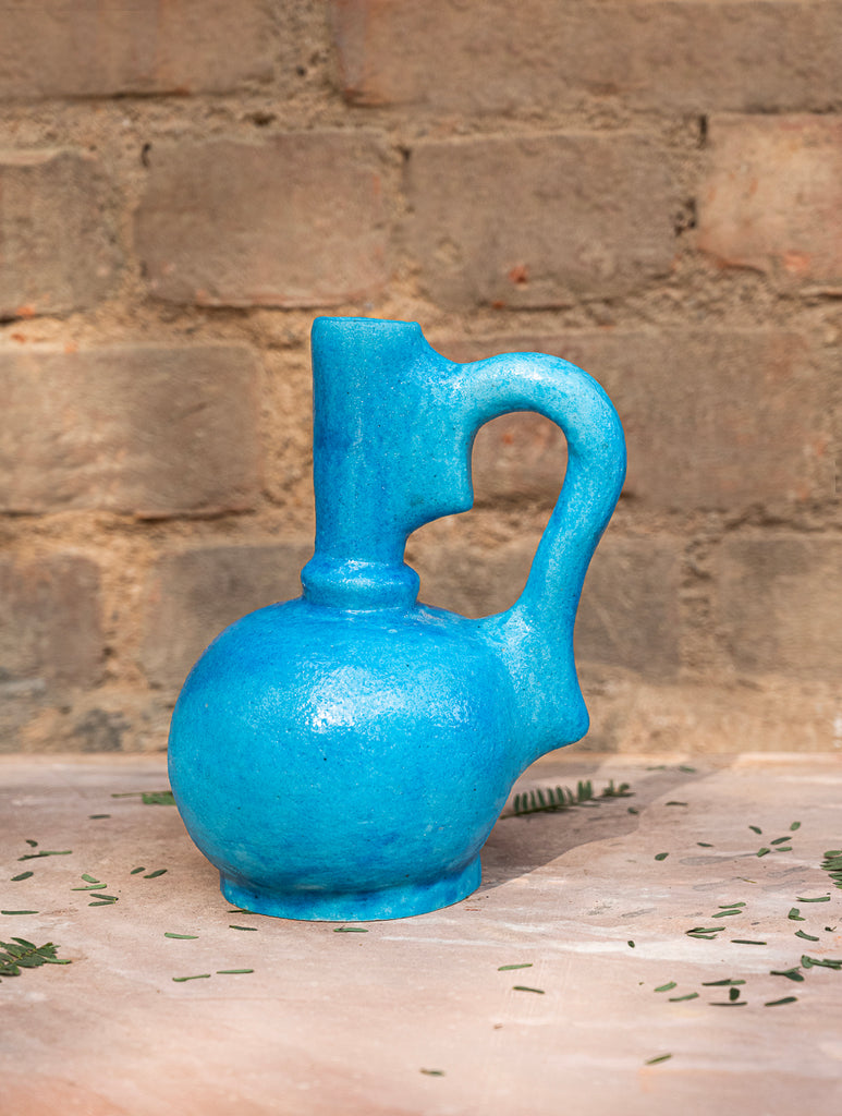 Delhi Blue Art Pottery Curio /Pitcher Vase