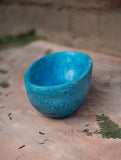 Delhi Blue Art Pottery Curio / Oval Utility Bowl