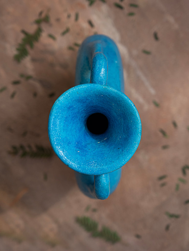 Delhi Blue Art Pottery Curio / Pitcher Vase
