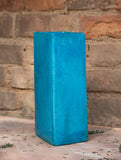 Delhi Blue Art Pottery Curio / Rectangular Vase