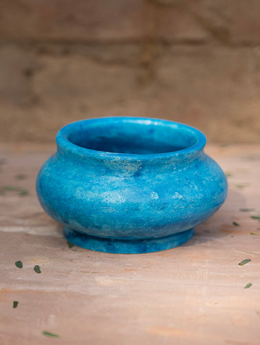 Delhi Blue Art Pottery Curio / Utility Bowl