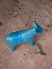 Delhi Blue Art Pottery Horse Curio 