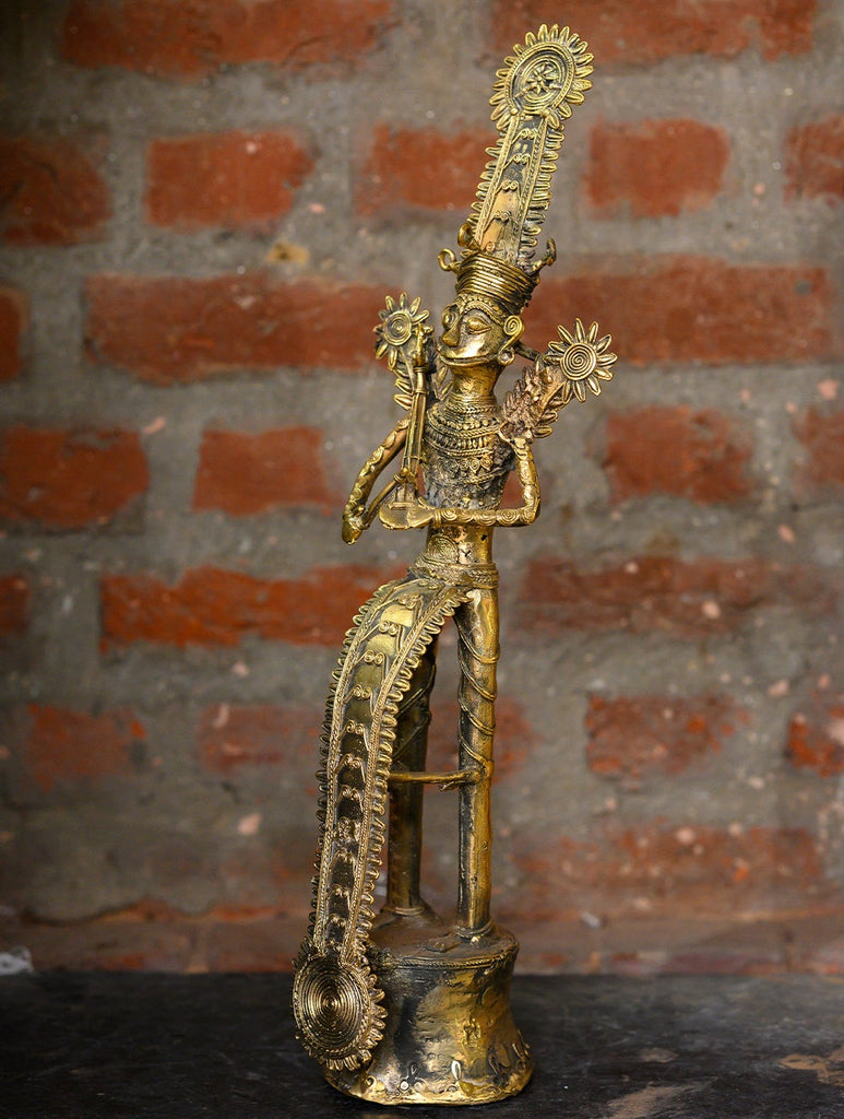 Dhokra Craft Curio - Musician Bard (Tall)