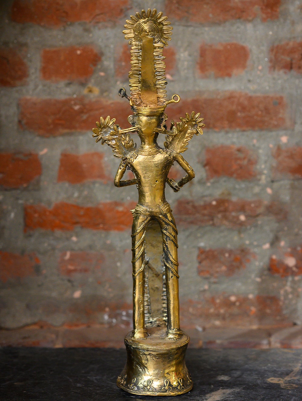 Dhokra Craft Curio - Musician Bard (Tall)