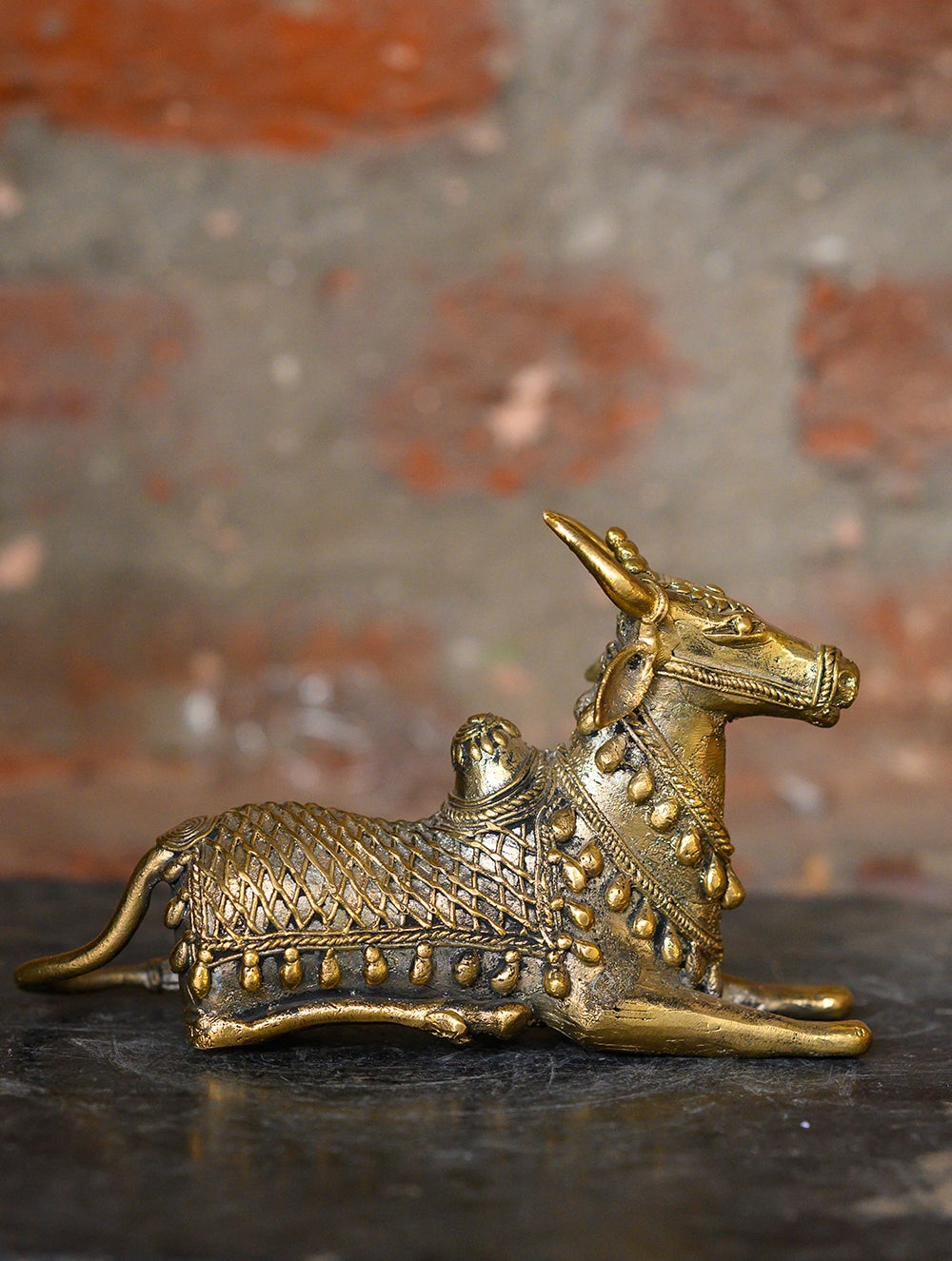 Dhokra Craft Curio - Ornate Nandi