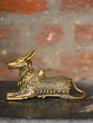 Dhokra Craft Curio - Ornate Nandi