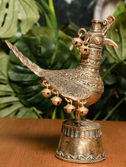 Dhokra Craft Curio - Peacock - The India Craft House 
