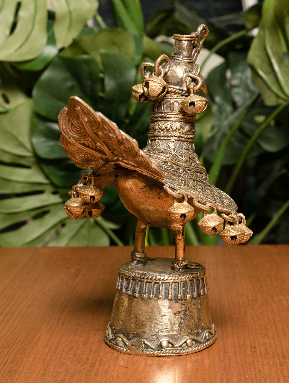 Dhokra Craft Curio - Peacock - The India Craft House 
