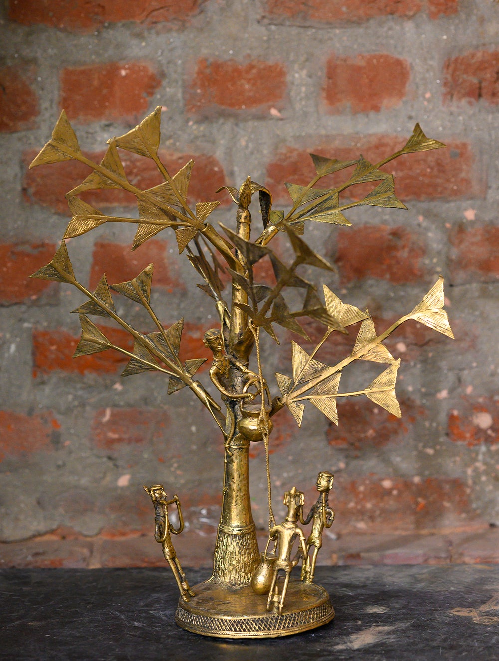 Load image into Gallery viewer, Dhokra Craft Curio - Tree &amp; Workers