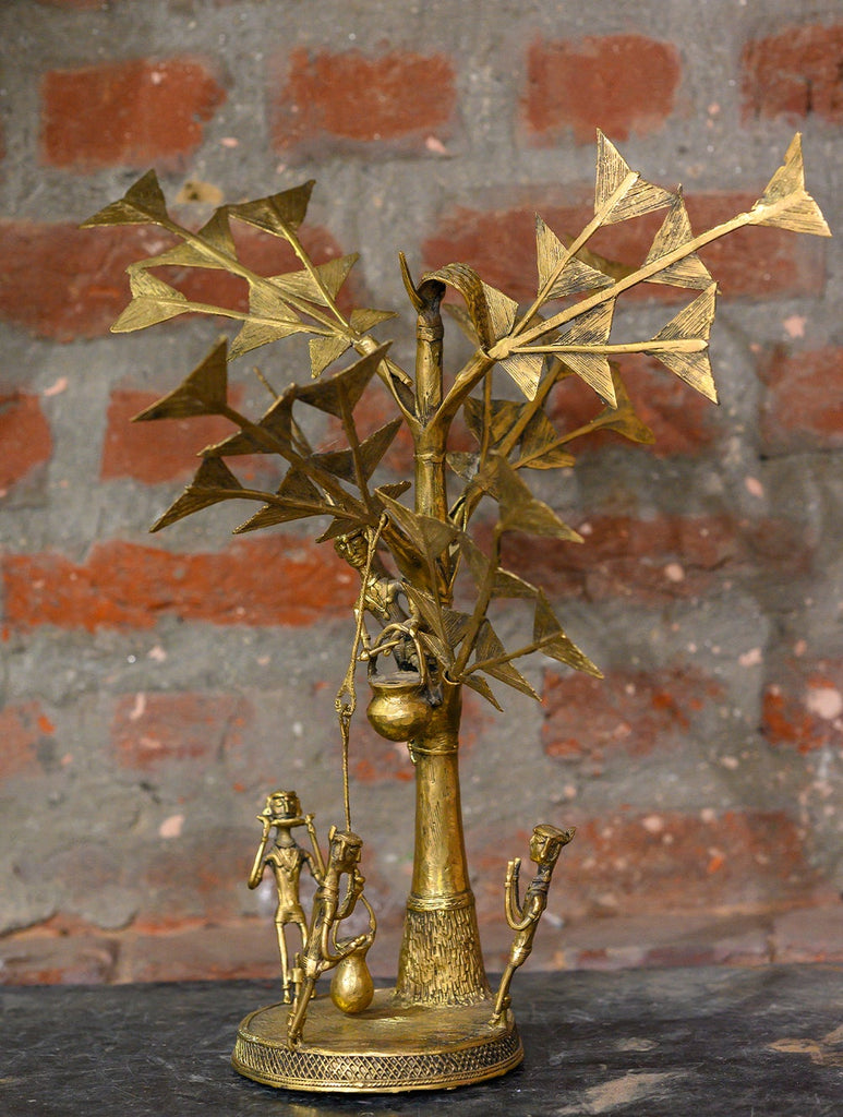 Dhokra Craft Curio - Tree & Workers