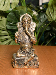 Dhokra Craft Curio (Medium) - Ganesha - The India Craft House 