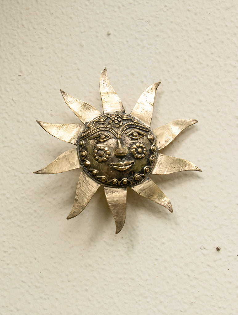 Dhokra Craft Door Décor Artifact - Sun - The India Craft House 