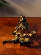 Load image into Gallery viewer, Dhokra Craft Oil Lamp / Curio - Panchvati Diya, Lady