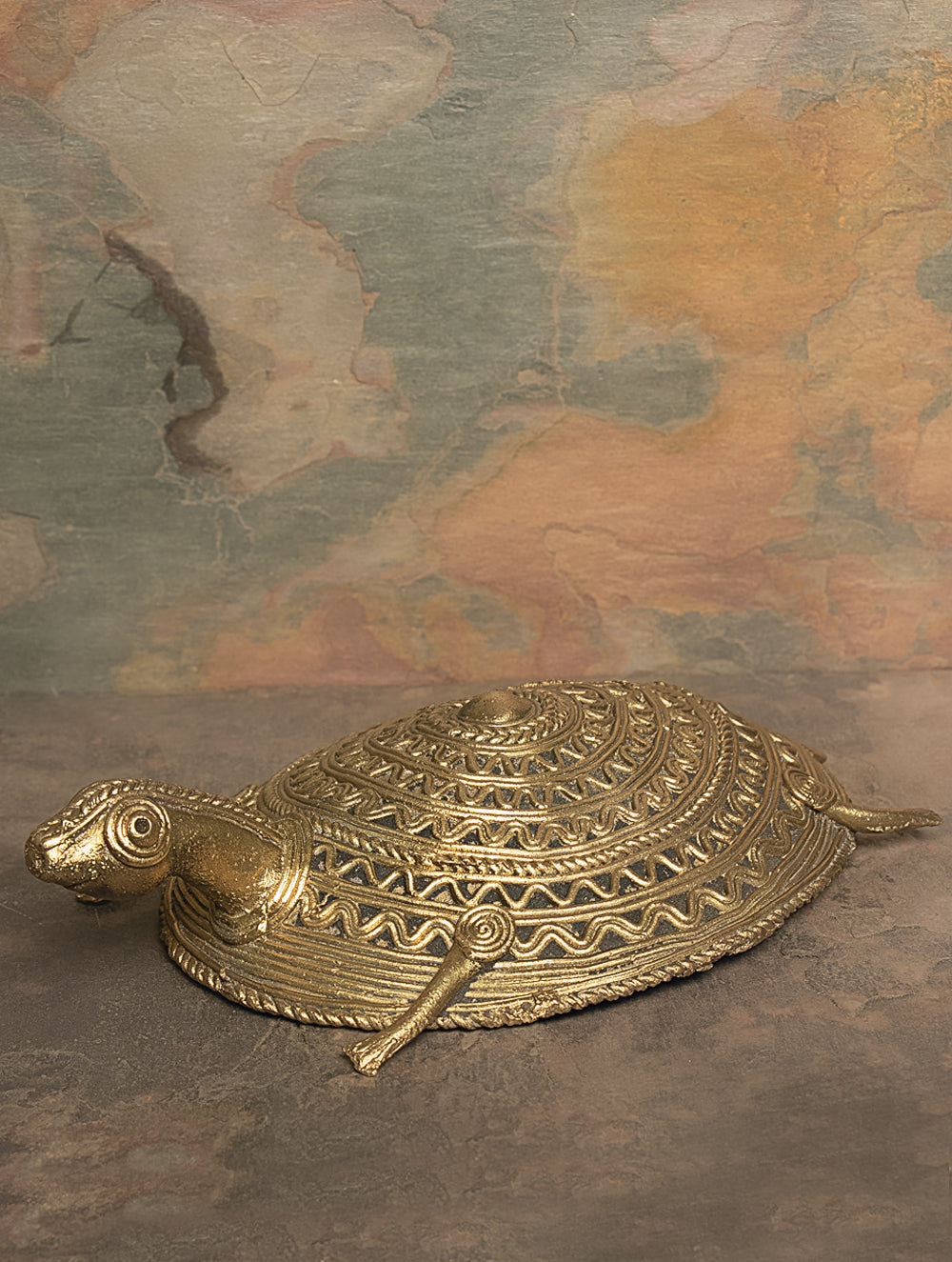 Dhokra Metal  Craft Curio - Tortoise - The India Craft House 