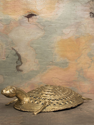 Dhokra Metal  Craft Curio - Tortoise - The India Craft House 