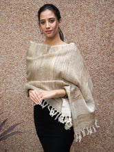 Load image into Gallery viewer, Elegant Warmth. Handwoven Tussore Wool Stole