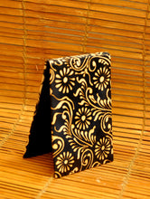 Load image into Gallery viewer, Embossed Leather - Paper Holder, Black Oriental - The India Craft House 