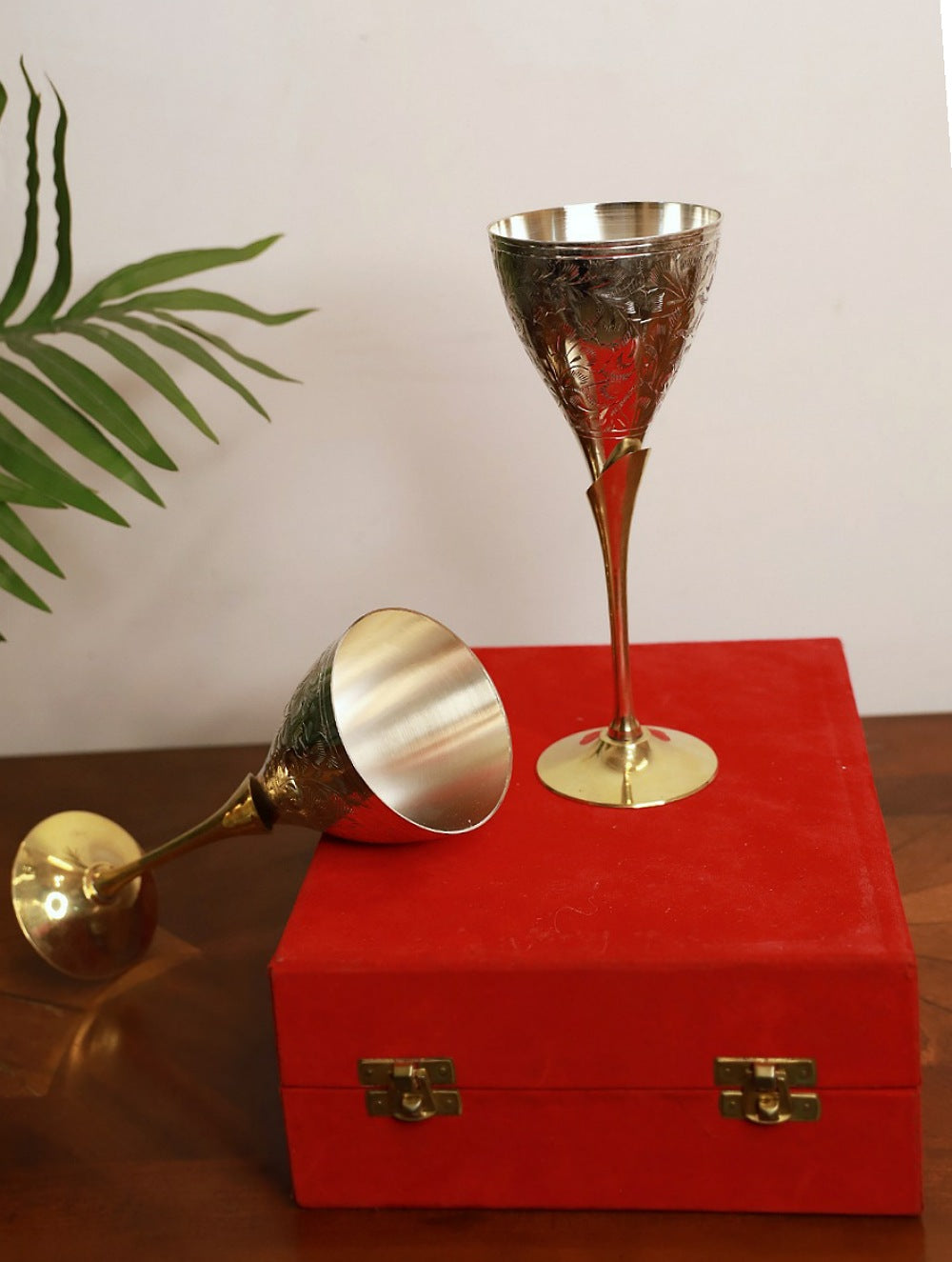 Buy Brass Wine Glass Online in India, Brass Handicrafts